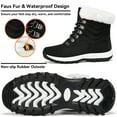 thumbnail image 4 of Stepedia Women's Snow Boots Cozy Insulated Faux Fur Lined Waterproof Mid-Calf Winter Boots, Black, 4 of 7