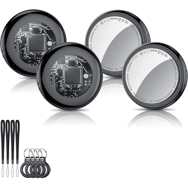 Bluetooth Locator, 4 Packs Smart Air Tracker Tag, Works with Apple Search (iOS Only), Elderly Children Pet Positioning Tracker Anti-lost, Key Finder, Headphone and Luggage Locator, Phone Finder