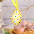 thumbnail image 4 of Twfbrm 3 Pcs Easter Eggs Ornaments, Easter Decorations 2 inch Floral Plastic Easter Hanging Egg with Ropes, Easter Basket Stuffers Handmade Farmhouse Decorative Eggs Baubles for Tree Party Home, 4 of 6
