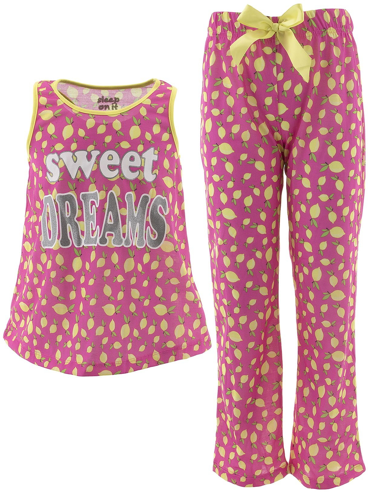 Sleep On It Girls Sweet Dreams Pink Pajamas - Walmart.com