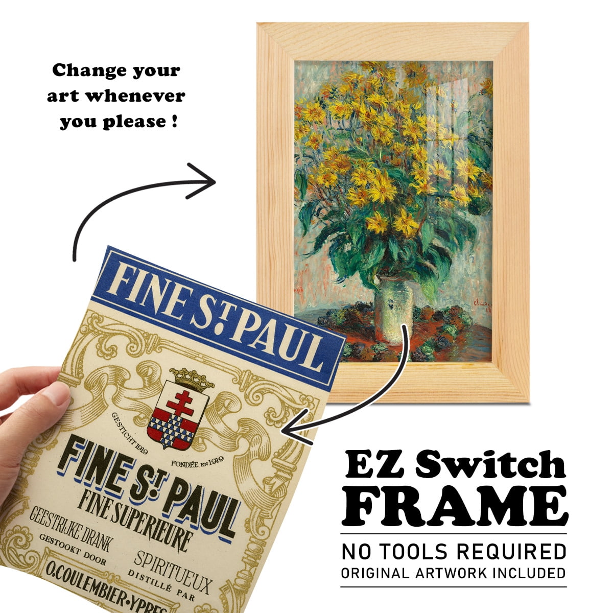 Fine St. Paul -Framed Print w/glass-Natural Wood