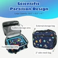 thumbnail image 4 of kmemek7-Bento Box Lunch Kit for Kids Boite a Lunch Enfant Ustensiles Fille Garcon Backpack with Divided Compartments Compatible Bento Containers for School Keep Food Fresh for Longer Hours Space Astr, 4 of 4