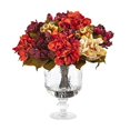 thumbnail image 1 of Nearly Natural A1053 Autumn Hydrangea Berry Artificial Arrangement in Glass Urn, 1 of 1