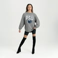 thumbnail image 3 of Women's Gameday Couture Gray Penn State Nittany Lions Oversized Pure Motion Corded Sweatshirt, 3 of 4