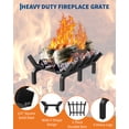 thumbnail image 1 of AKDSteel Heavy Duty Fireplace Grate Features a 3/4" Sturdy Steel Log Rack With 6 Support Legs And a Powder Coated Finish, Designed For Use In Indoor Or Outdoor Fireplaces, Fire Pits, Or Wood Stoves, 1 of 8
