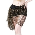 thumbnail image 2 of Elainilye Fashion Sparkly Skirts Sexy Hip Scarf Sequined Tassel Waist Scarf Ladies Belly Dance Dress Bandage Waist Chain Skirt,Multi-color, 2 of 3