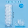thumbnail image 2 of 10G/10ML Stackable Round Plastic Containers 5 Column(6 Layer/Column) Bead Storage Jars for Diamond Drills Nail Art Glitters Seed Beads, 2 of 6