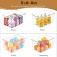 thumbnail image 6 of 6 Pack  Storage Bins with Lids, Stackable Plastic Containers for Home Office Organization, 6 of 7