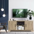 thumbnail image 3 of Gymax Rustic TV Stand Entertainment Center Farmhouse Console Storage Wood Cabinet, 3 of 10