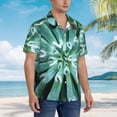 thumbnail image 6 of Uemuo Teal Cactus Printed Regular Fit Short Sleeve Casual Hawaiian Shirt for Men,Aloha shirt,Tropical shirt,Floral print shirt,Vacation Beach shirt-X-Large, 6 of 9