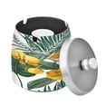 thumbnail image 5 of Iauyy Stainless Steel Home Ashtrays -Odor-Free Cigar Smokeless Ashtray Unique Christmas Gifts for Men Car Office Indoor Outdoor 3.54×3.46in,Yellow Orchid, 5 of 6