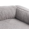 thumbnail image 4 of Sherry Kline Sherpa Couch Style - 3-Sides Bumper Dog Bed - Grey, 4 of 5