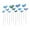 Blue, variant on 12Pcs Butterfly Decorations, Fake Butterfly Stakes Outdoor Yard Planter, Waterproof Decorative Garden Stakes, Fake Butterflies Plant Stake Stems for Flower Bouquet Plant Pot, Blue