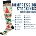 thumbnail image 4 of FREEAMG Christmas Compression Socks Women Men Long Stocking (20-30mmHg) Travel Knee High Stockings for Athletic Sports,Running,Cycling,Nursing, 4 of 7