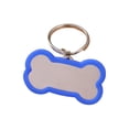 thumbnail image 1 of Klonfd Stainless Steel Engraved Glitter Bone Shape ID Double Custom Text Lightweight Cat Name, 1 of 4