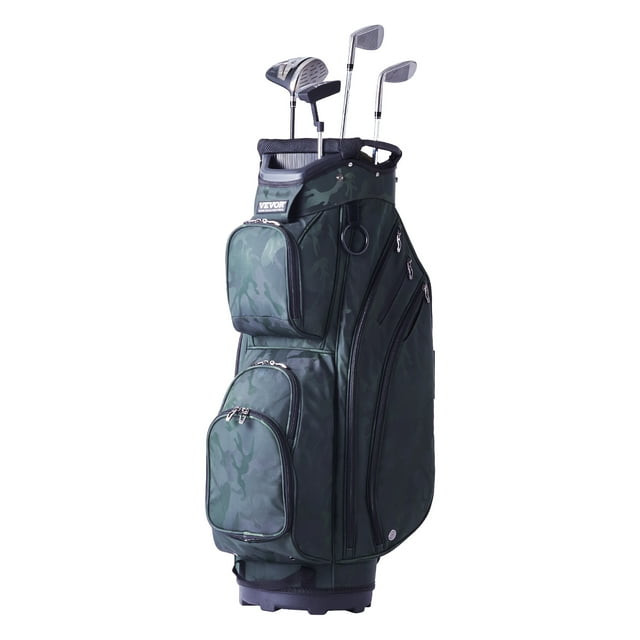 VEVOR 36” Golf Cart Bag 14 Way Organizer Divider Top Multiple Pockets Army Green