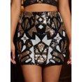 thumbnail image 6 of LMLYSoH Women's Summer Sequined Mini Skirt Casual Stylish Sparkly A Line Mid Rise Short Skirt, 6 of 9