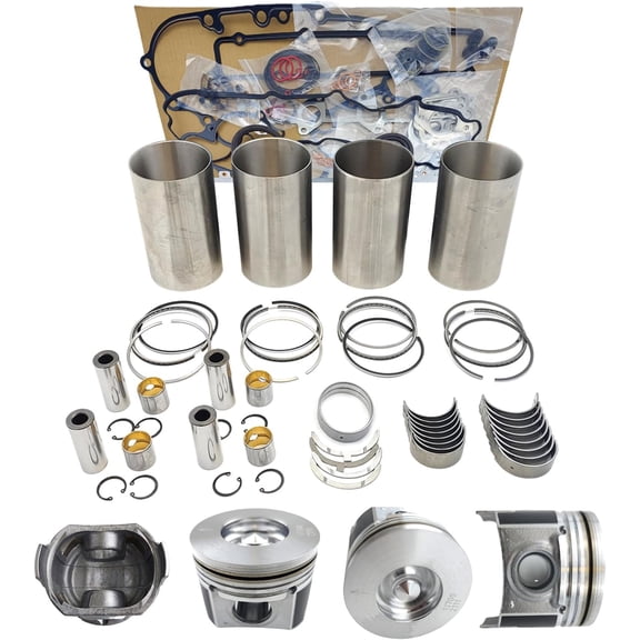 V2607 Engine Overhaul Rebuild Kit (No valve set) For Kubota V2607T V2607-DI V2607 Engine ER470 ER460 KX163 KX165 Excavator Piston Round Combustion Chamber 45.5mm