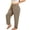 Brown-pants, variant on Plus Size Women Cotton Linen Pants Criss Cross Elastic Waist Pull on Casual Fashion Pants Outdoor Summer Spring Outdoor Trendy Comfy Daily Trousers with Pockets L