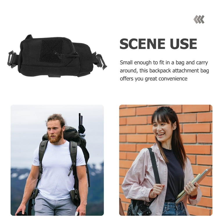 Backpack Strap Pack Bag Clip on Backpack Pouch Tools Sundries Accessory Bag Backpack Attachment