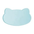 thumbnail image 3 of Rectangular Silicone Pet Feeding Mat Non-Slip Waterproof Spill Proof Placemat, Easy Clean Raised Edge Slow Feed Mat for Cats Dogs, Durable Pet Food Water Mat for Home Travel,Blue, 3 of 6