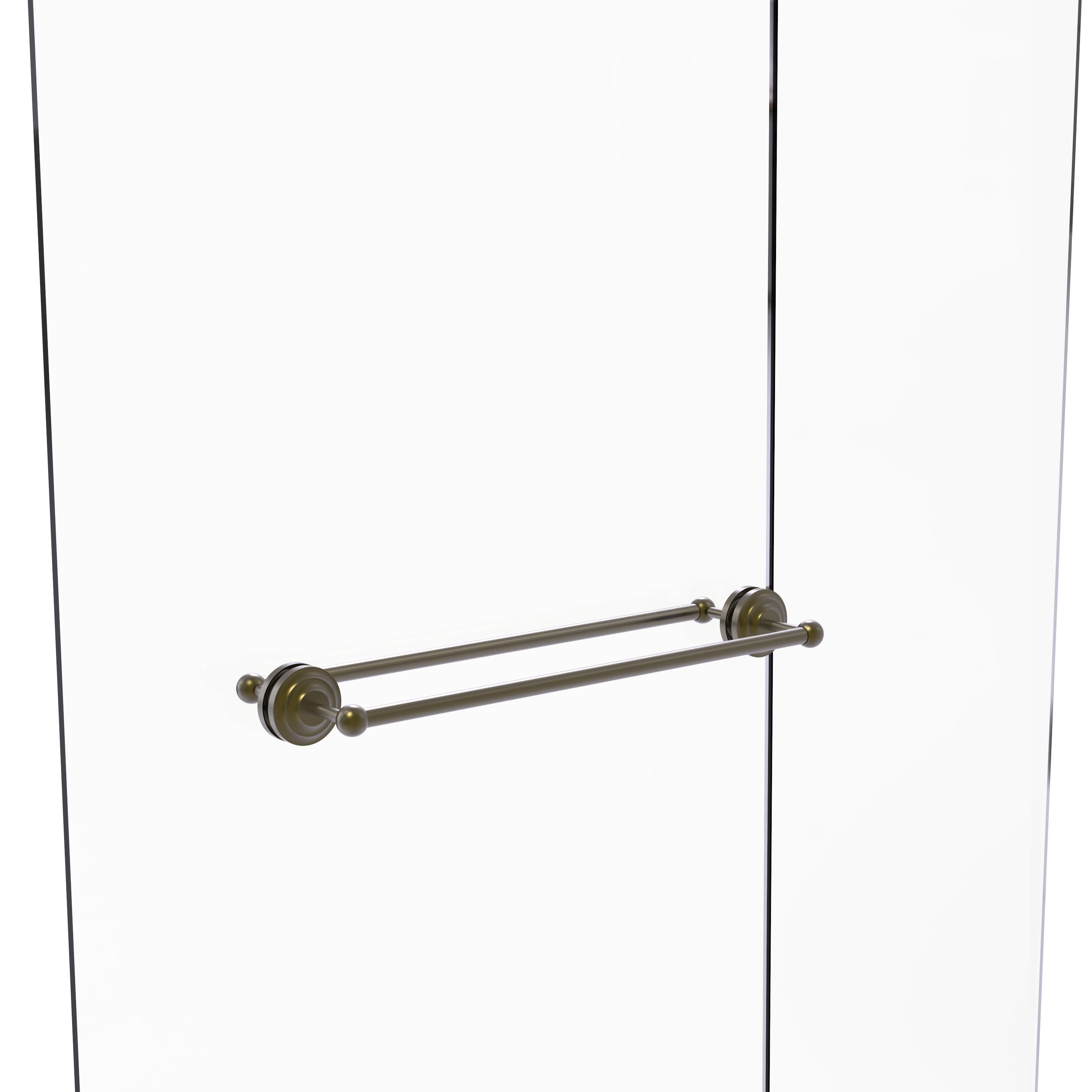 Allied Brass Que New 24'' Back to Back Shower Door Towel Bar in