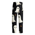 thumbnail image 6 of WTOBBY Men's Halloween Print Drawstring Casual Pajama Pants for Lounge Wear, Comfortable Sleepwear with Elastic Waist, Spooky Design Ideal for Home and Relaxation,Black L, 6 of 7
