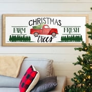 My Texas House - Christmas on the Farm Framed Wall Art Print - 36x12
