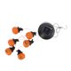 thumbnail image 4 of Carillón de viento de calabaza con 6 luces LED de calabaza, luz de Color RGB, luces de cadena de calabaza de Halloween impermeables con gancho de hierro, 4 of 8