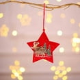 thumbnail image 2 of WEGFTDUOP Christmas Decorations Fabric Christmas Tree Small Wooden Pendant Hanging Ornaments, 2 of 3