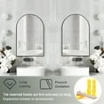 thumbnail image 2 of CONGUILIAO Wall Mounted Mirror, 20"x30" Arch Bathroom Mirror Has Metal Frame, 2 Pieces Black Decor for Mantle, Entryway, 2 of 9