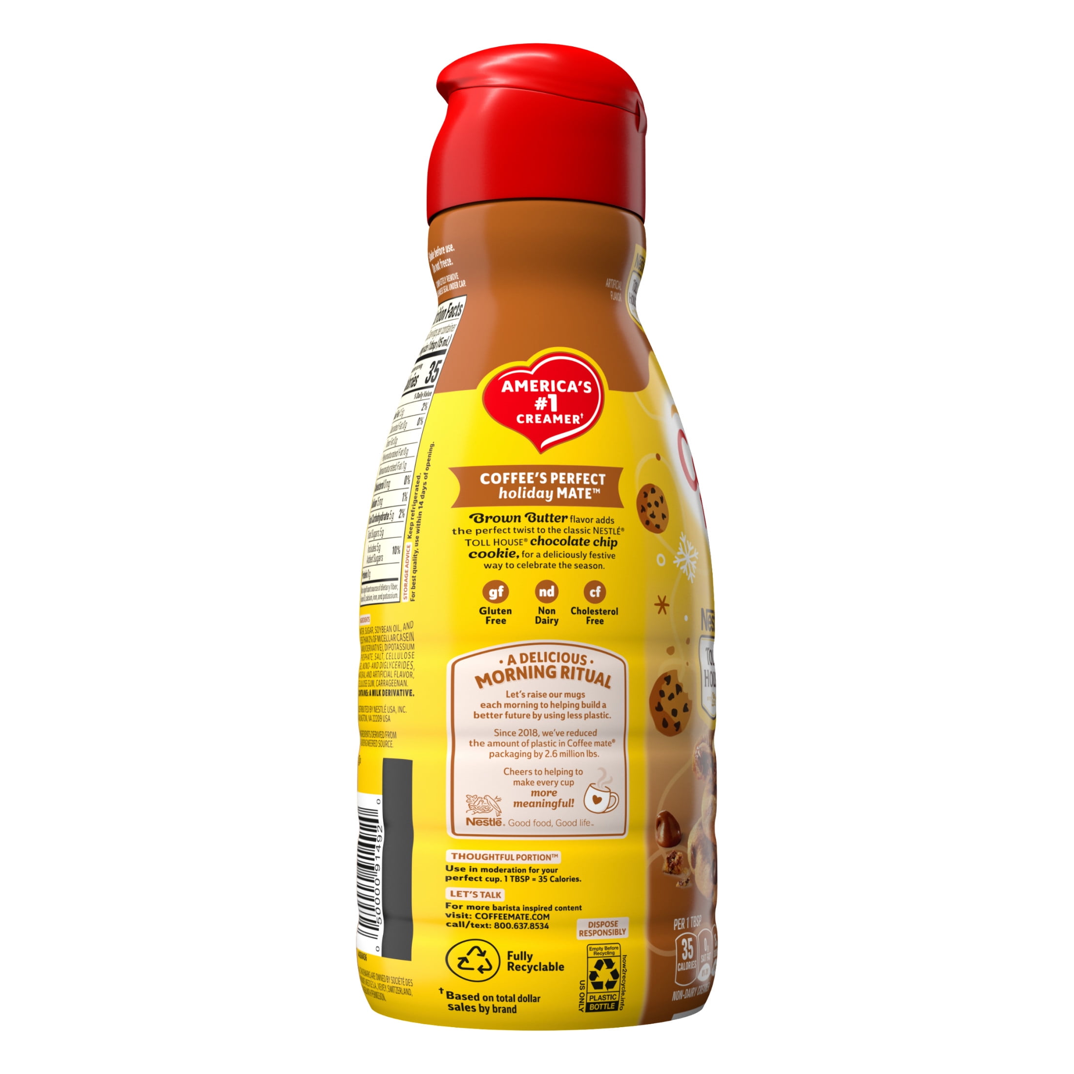 Coffee mate Toll House Brown Butter Chocolate Chip Cookie Coffee Creamer, 32 fl oz