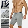 thumbnail image 6 of Arjen Kroos Mens Underwear Long Leg Boxer Briefs Shapewear for Men,4pack, 6 of 11
