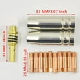 thumbnail image 4 of 13 Pieces Weld Nozzle Conductive Nozzle Gas Shielded Welding Welding Torch for MB-15AK/MIG/,Welding Nozzle Tool Set Accessories Nozzle 0.9mm, 4 of 5