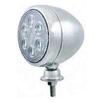 5" Round Tear Drop White 6 LED Chrome Work Light / 18 Watt Light / 12V - 24V