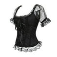 thumbnail image 4 of Womens Tops Summer Clearance Corsets Floral Overbust Corset Bustier Lingerie Top Gothic Shapewear Sexy Underwear, 4 of 6