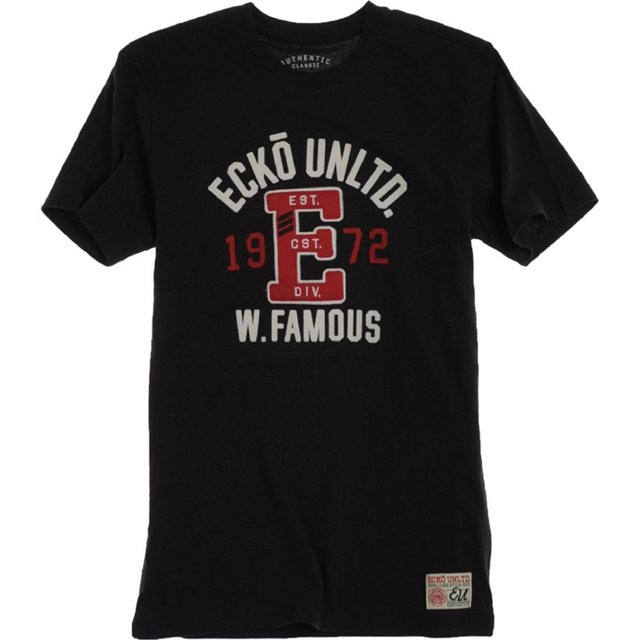 Ecko Unltd. Camiseta gráfica Big E para hombre, negra, mediana