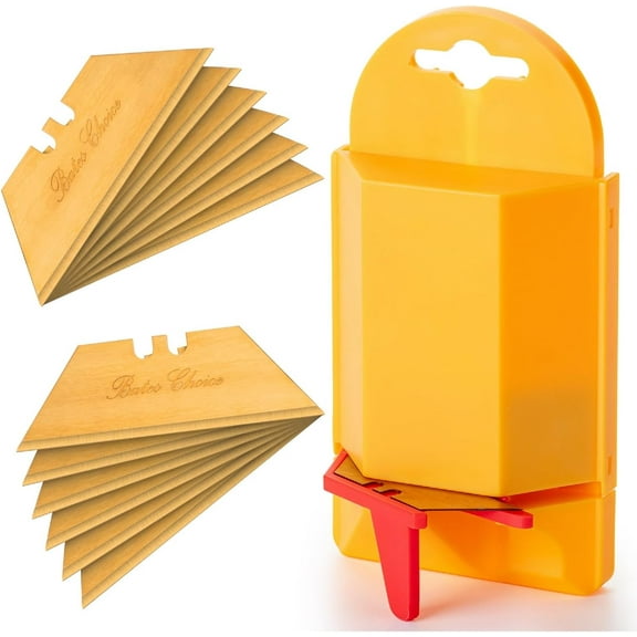 Bates- Utility Knife Blade with Dispenser, 40 Pack, Titanium Fully Plated, Box Cutter Blades Refills