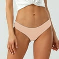 thumbnail image 3 of yunLCZ Women's Cotton Underwear High Waist Women Low Waist Panties Solid Color Briefs Elastic Waistband Seamless Female Briefs Soft Solid Color Cotton Panties Stretch Cool Underwear for Women, 3 of 3