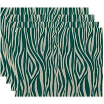Simply Daisy 18" x 14" Wood Stripe Geometric Print Placemats, Set of 4