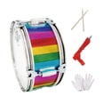 thumbnail image 2 of Juego de caja con baquetas de tono brillante, instrumento musical, con guantes y correa para niños, adultos, estudiantes, escenario de práctica. 13 pulgadas, 2 of 10
