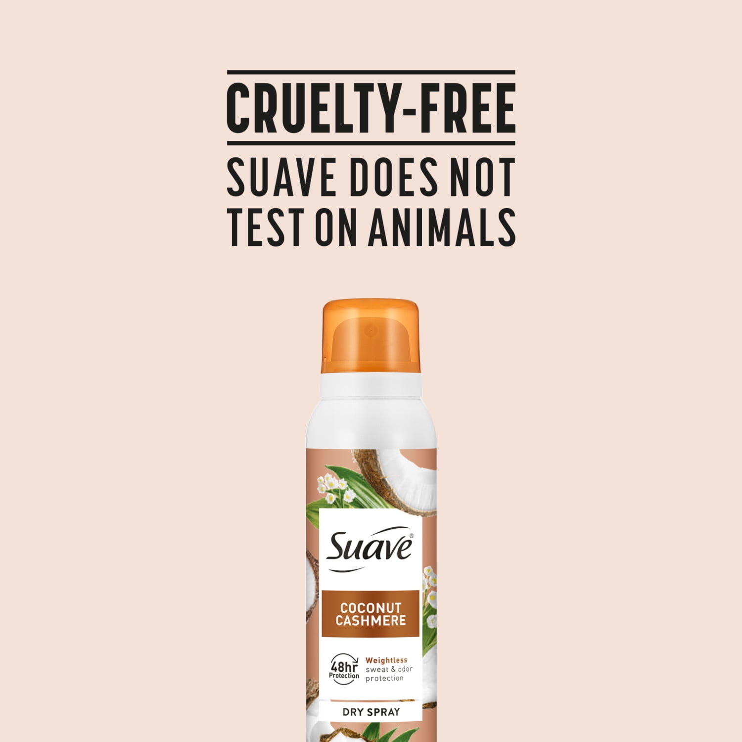 Suave Coconut Cashmere Dry Spray Antiperspirant Deodorant, 48HR Invisible Protection, 3.8 OZ