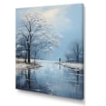 thumbnail image 2 of Designart "Snow Tree Winters Beauty Pointillism I" Landscape & Nature Canvas Print, 2 of 5