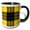 Black/White, variant on 3drose, Image of Macleod Clan Kilt Scottish Tartan Plaid Pattern, 11oz Two-tone Green Mug