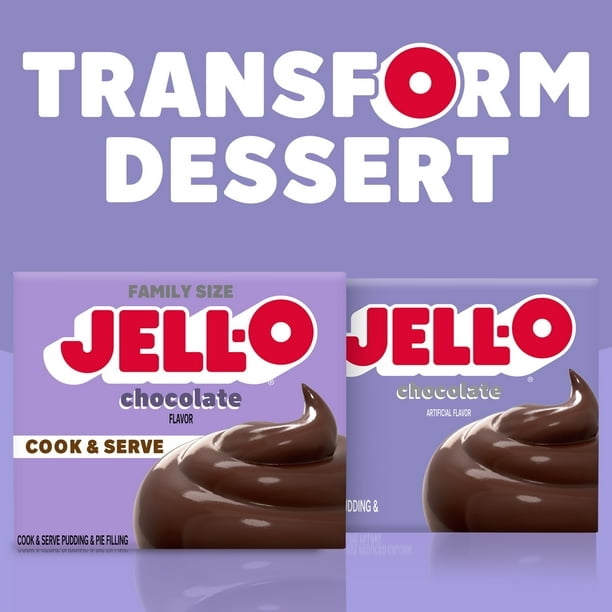 Jell-O Cook & Serve Chocolate Pudding Mix & Pie Filling, 5 oz. Box