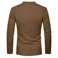 thumbnail image 3 of Tisuna Fall T-Shirts For Mens Cozy Henley Neck Tops Men Solid T Shirts For Casual Wear Size S, 3 of 3