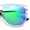 Teal Mirror, variant on Colored Mirror Oversized Clear Frame Horn Rim Hipster Rectangle Plastic Sunglasses Blue Mirror