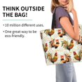 thumbnail image 2 of Disketp Colorful Roosters Bolsa Tote Estampada para Mujer, Bolso de Hombro y de Mano para Compras y Viajes, 2 of 8