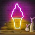thumbnail image 2 of LED Neon Ice Cream Night Light with Base, LED Neon Light Sign Decoration, 2 of 5