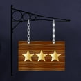 thumbnail image 3 of CafePress - 3 Star Hanging Sign T Shirt - Women's V-Neck Dark T-Shirt, 3 of 4